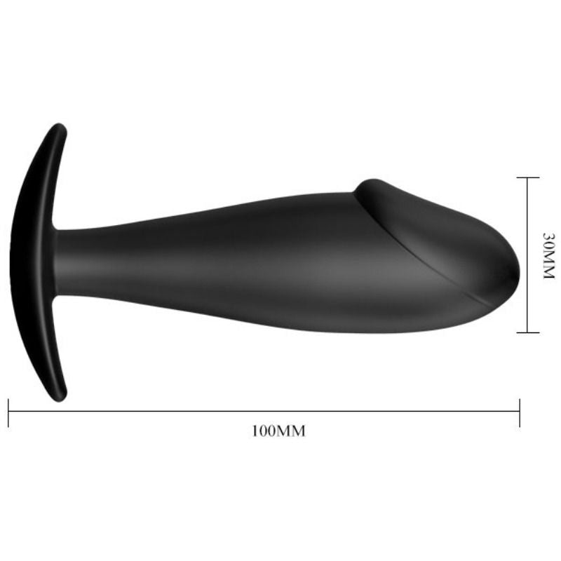 PRETTY LOVE - ANAL PLUG SILICONE PENIS MOLD BLACK