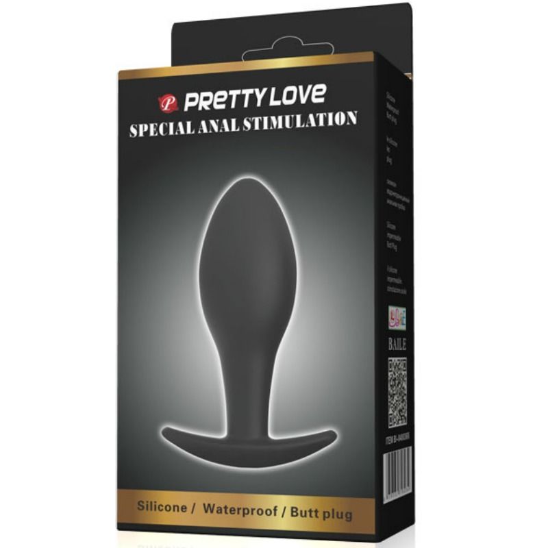 PRETTY LOVE - PLUG ANAL ANCLA SILICONA 8,5 CM NEGRO