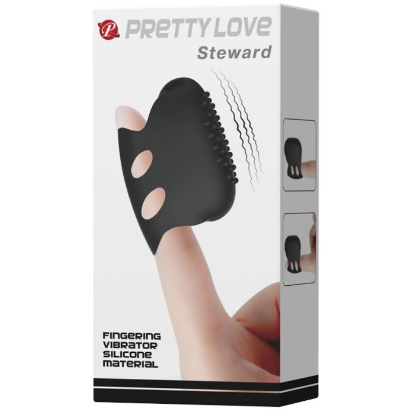 PRETTY LOVE - DEDAL VIBRADOR NEGRO FLIRTATION STEWARD