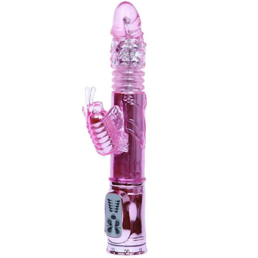 BAILE - RECHARGEABLE VIBRATOR WITH ROTATION AND THROBBING BUTTERFLY STIMULATOR