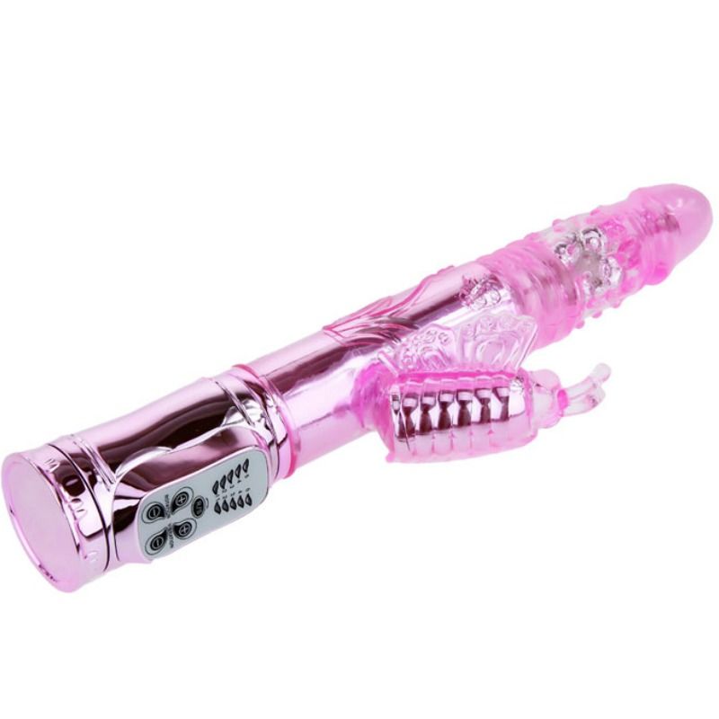 BAILE - RECHARGEABLE VIBRATOR WITH ROTATION AND THROBBING BUTTERFLY STIMULATOR