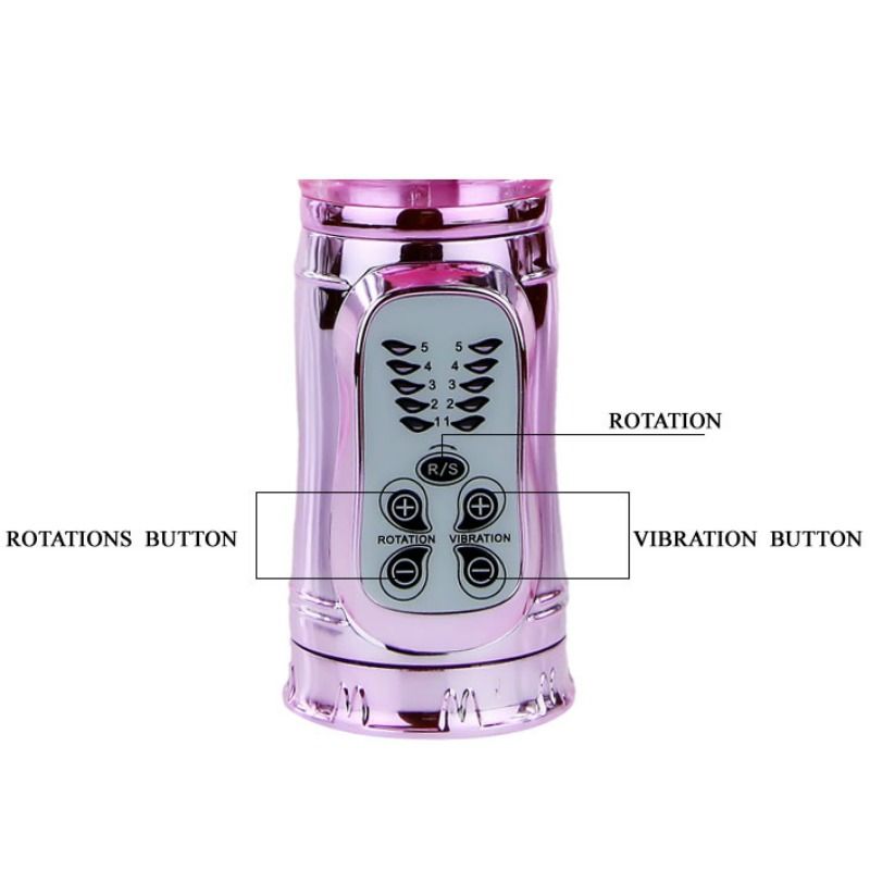 BAILE - RECHARGEABLE VIBRATOR WITH ROTATION AND THROBBING BUTTERFLY STIMULATOR