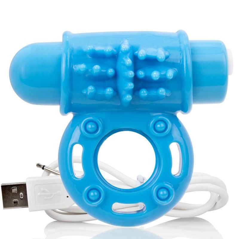 SCREAMING O - BLUE RECHARGEABLE VIBRATOR WOW RING