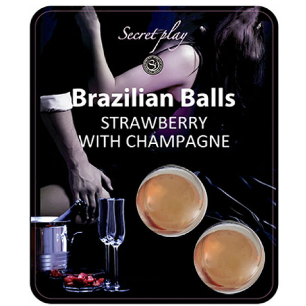 SECRETPLAY - BRAZILIAN BALL SET STRAWBERRY AND CHAMPAGNE