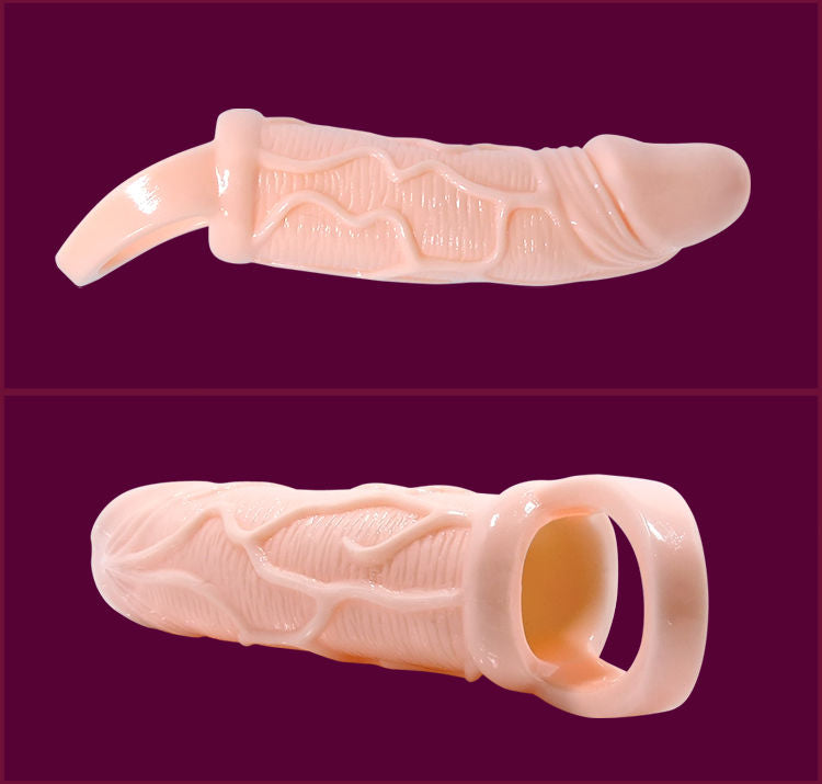 BAILE - PENIS EXTENSION SLEEVES WITH VIBRATION AND STRAP FOR TESTICLES 13.5 CM