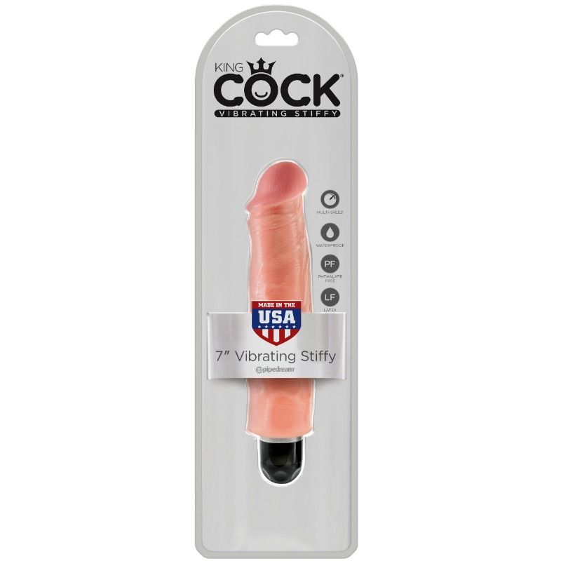 KING COCK - STIFF REALISTIC VIBRATOR 17.8 CM NATURAL