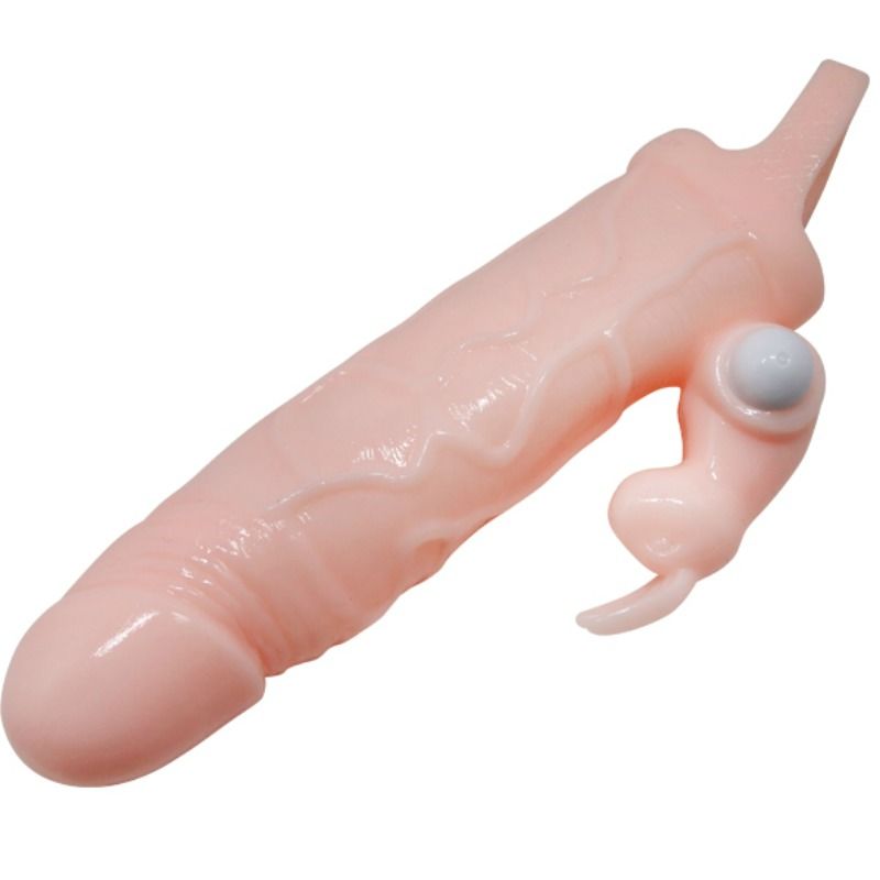 BAILE - BRAVE MAN PENIS COVER WITH RABBIT AND DOUBLE MOTOR MEAT 16.5 CM