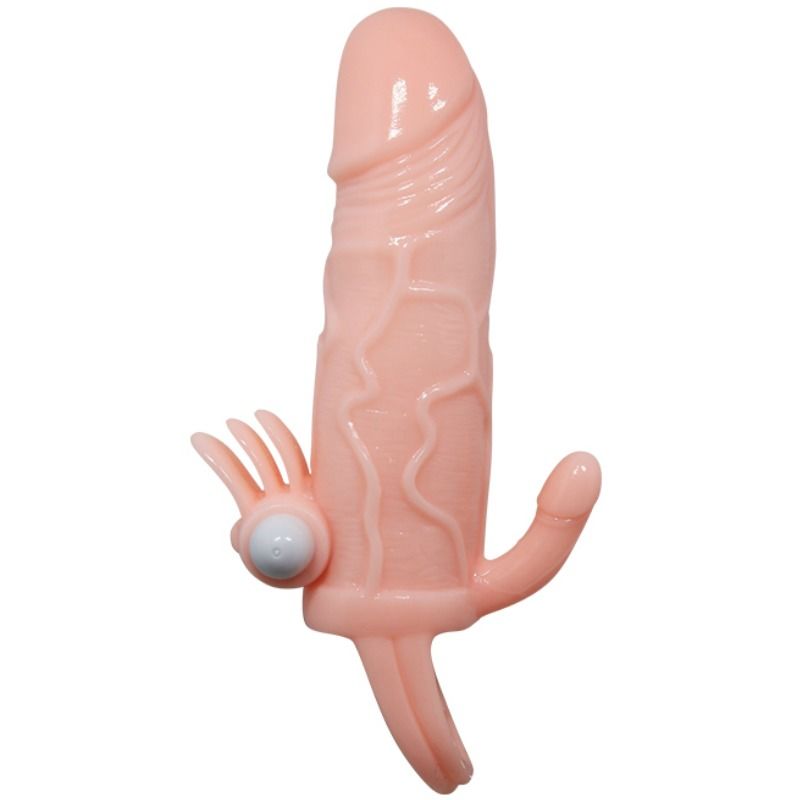 BAILE - BRAVE MAN PENISHEATH WITH CLITORIS AND ANAL STIMULATION FLESH 16.5 CM