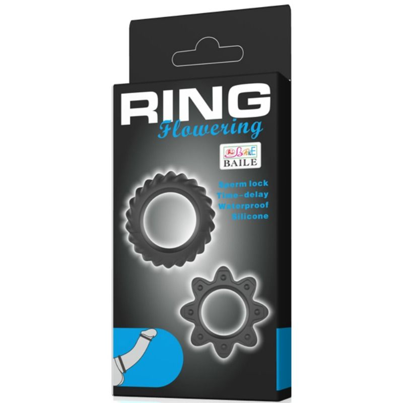 BAILE - KIT 2 RING BLOOMING SILICONE RINGS