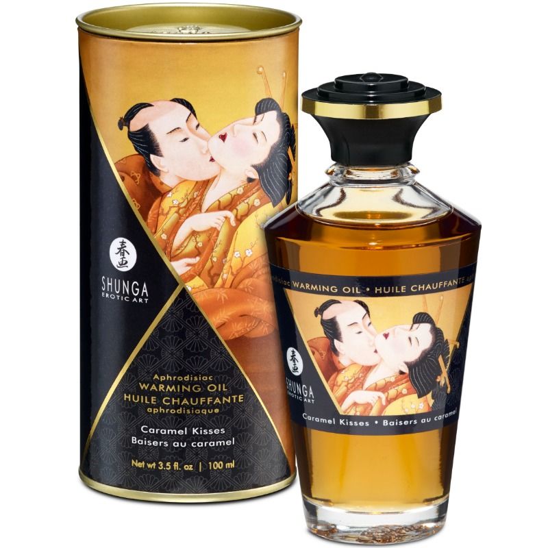 SHUNGA - MASSAGE OIL WITH HEAT EFFECT, CARAMEL FLAVOR 100 ML