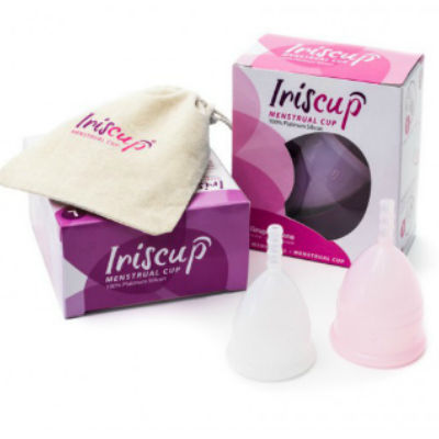 IRISCUP - COPA MENSUAL PEQUEÑA ROSA A + BOLSA ESTERILIZADORA GRATIS