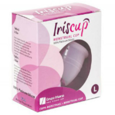 IRISCUP - LARGE PINK MONTHLY CUP + FREE STERILIZER BAG