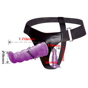 BAILE - FEMALE ANAL AND VAGINAL HARNESS LILAC G-SPOT 17 CM