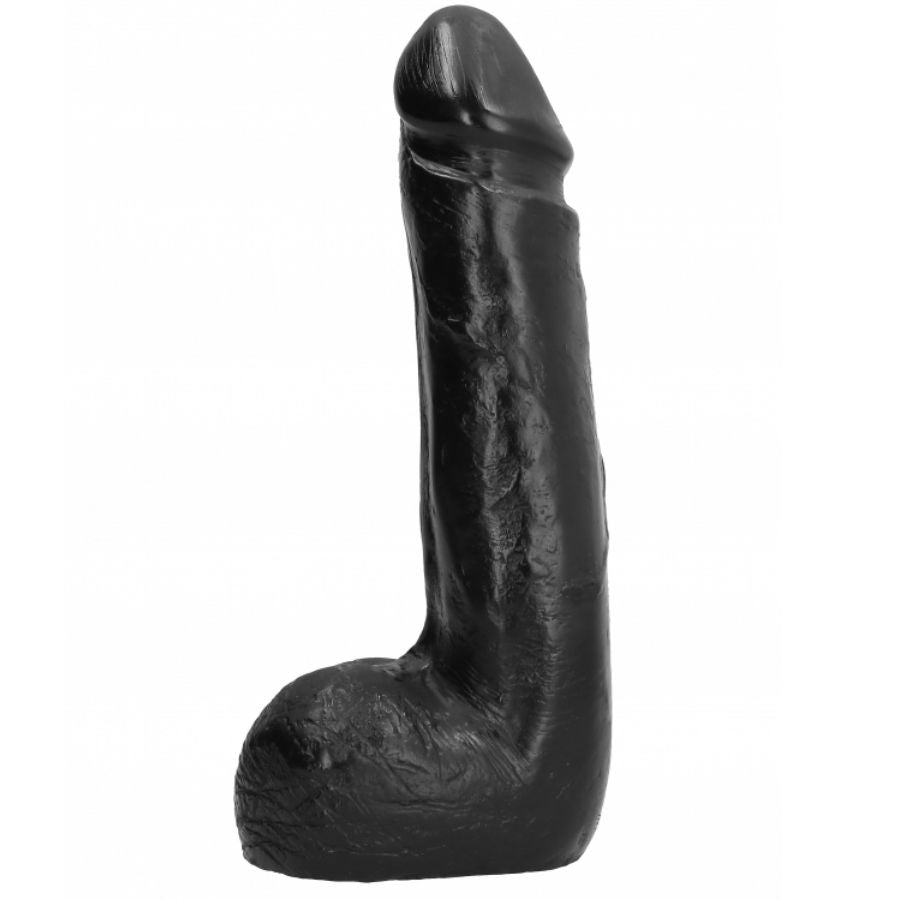 ALL BLACK - DILDO REALISTA NEGRO SUAVE 20 CM