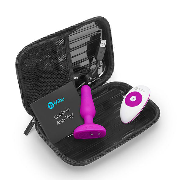 B-VIBE - NOVICE ANAL-STECKER MIT FERNBEDIENUNG FUCHSIA