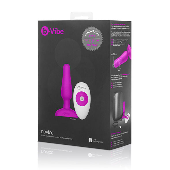 B-VIBE - NOVICE ANAL-STECKER MIT FERNBEDIENUNG FUCHSIA