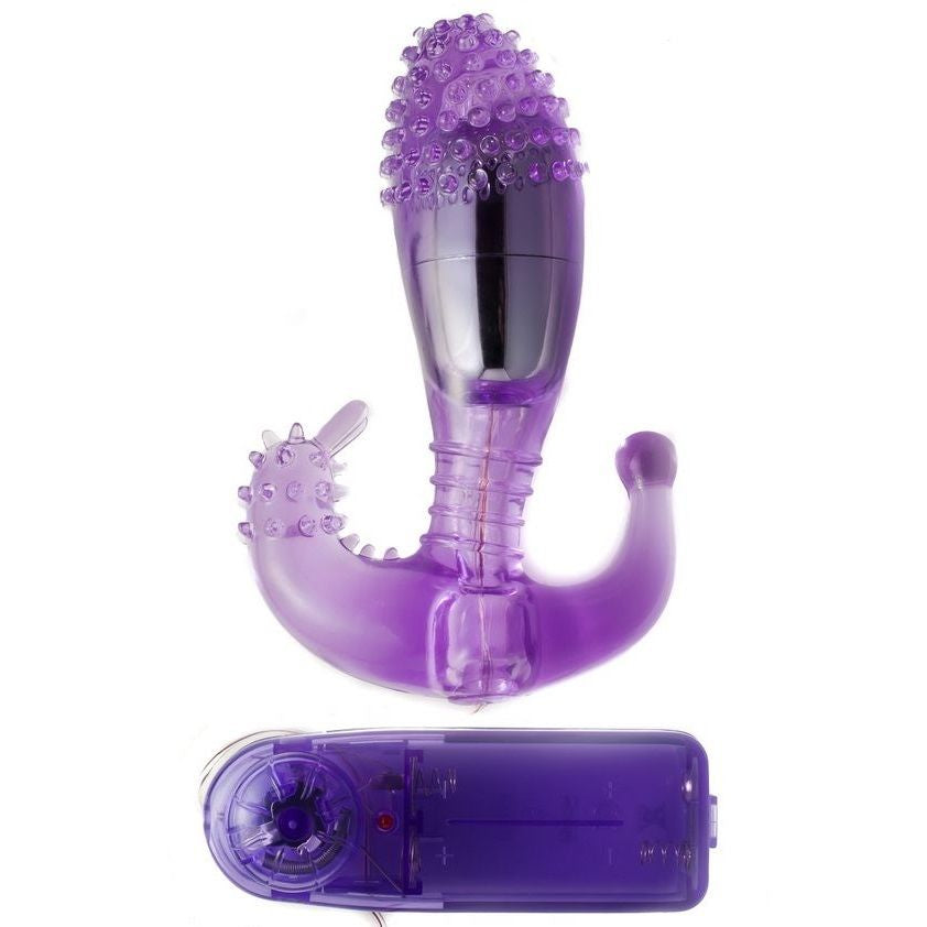 BAILE - ESTIMULADOR VAGINAL Y ANAL CON VIBRACIÓN COLOR LILA