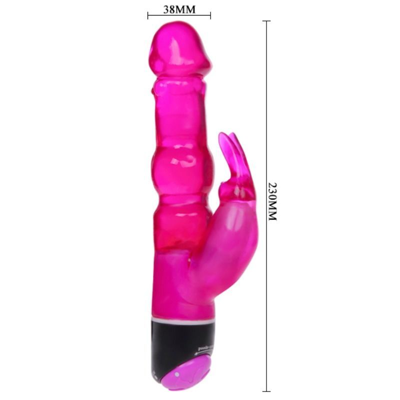 BAILE - WAVES OF PLEASURE FANTASY VIBRATOR MIT FLIEDER KANINCHEN 23 CM