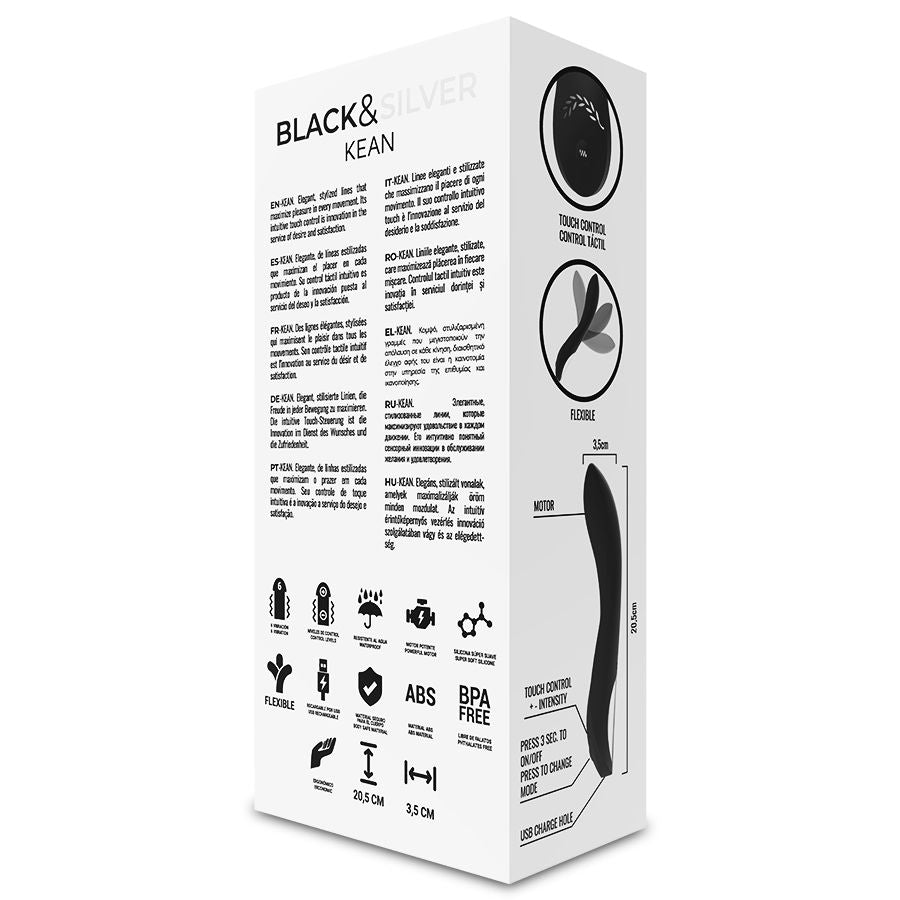 BLACK&SILVER - KEAN VIBRATOR TOUCH-STEUERUNG