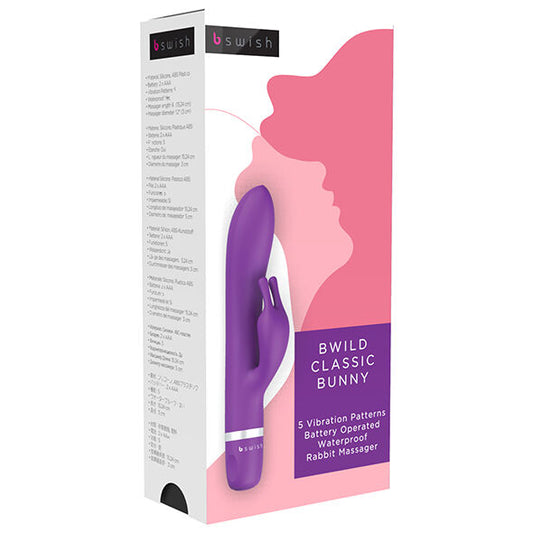 B SWISH - BWILD CLASSIC MASSAGER WITH PURPLE RABBIT