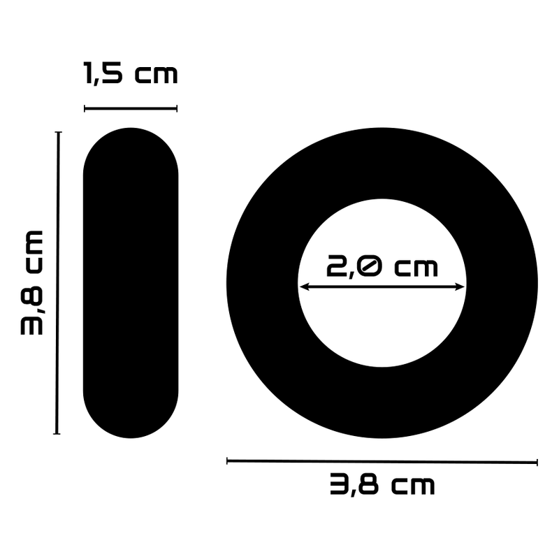 POWERING - SUPER FLEXIBLER UND WIDERSTANDSFÄHIGER PENISRING 3,8 CM PR04 KLAR