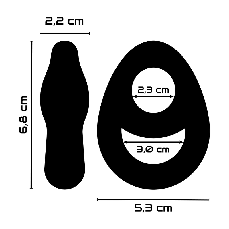 POWERING - SUPER FLEXIBLER UND WIDERSTANDSFÄHIGER PENIS- UND HODENRING PR14 SCHWARZ