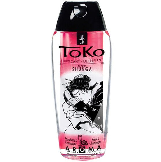 SHUNGA - LUBRICANTE TOKO SABOR FRESA Y CHAMPÁN