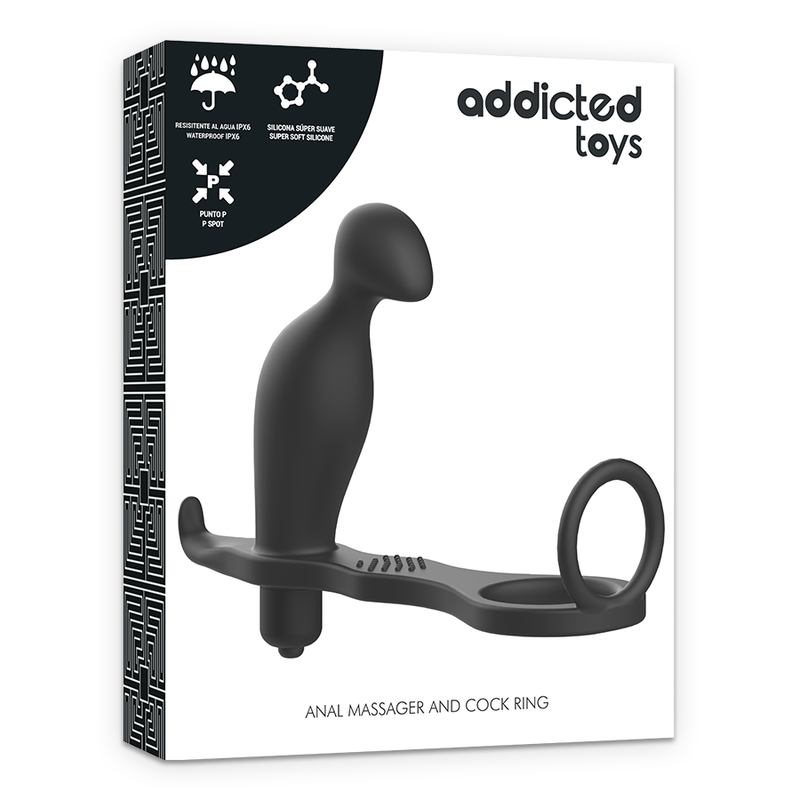 ADDICTED TOYS - ANALPLUG MIT SCHWARZEM SILIKONRING 12 CM